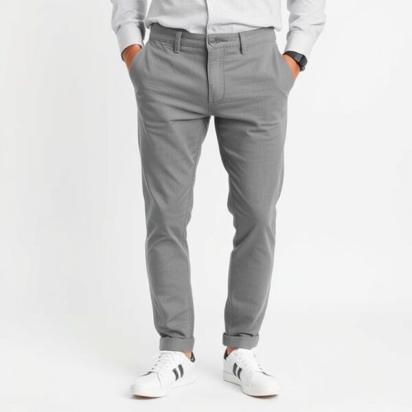 Men's Grey Chinos Comfortable and stylish casual wear