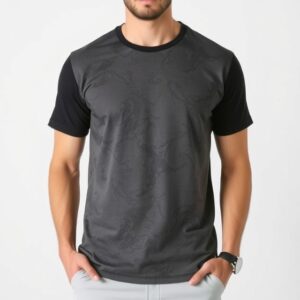 Men's Bicolor Crew Neck T-Shirt Comfortable and stylish casual wear