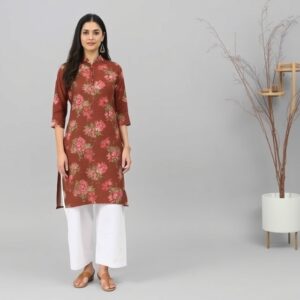 Floral Print Kurta Elegant and traditional wear