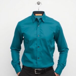 Men's Teal Dress Shirt Elegant